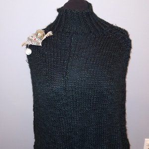 Rustic Black Shawl